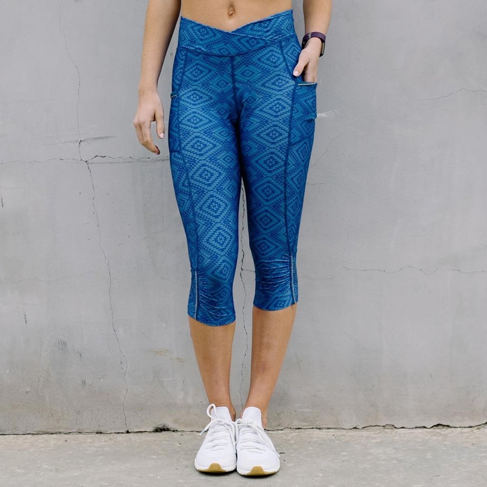 Women's NWOT Padded Bike Capri Pockets Cycling Cropped Pants XS